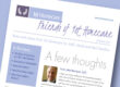 Front page of ‘Friends of 1st Homecare’ newsletter featuring news and views for staff, clients, and families