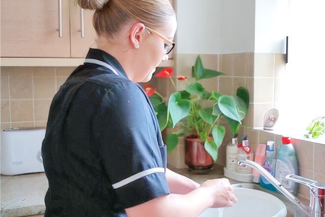 Carer washing up Home Carer washing up. home care services Leighton Buzzard, carers Oxford UK services, Kings Langley home care support, domiciliary care services UK