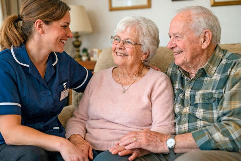 Live-in care in Headington. 1st Homecare Carer with Derek and Anne